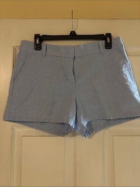 J. Crew Pale Blue Cotton Blend Tailored Shorts